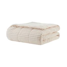 Gracie Mills - Hendricks Oversized Plush Down Alternative Throw Blanket - Ivory