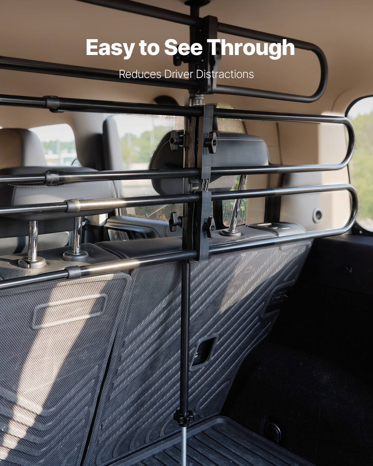 Easy to See Through  
Reduces Driver Distractions