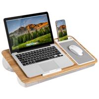 LapGear - Home Office Lap Desk (Fits up to 15.6" Laptop) - Oak Woodgrain - Front_Zoom