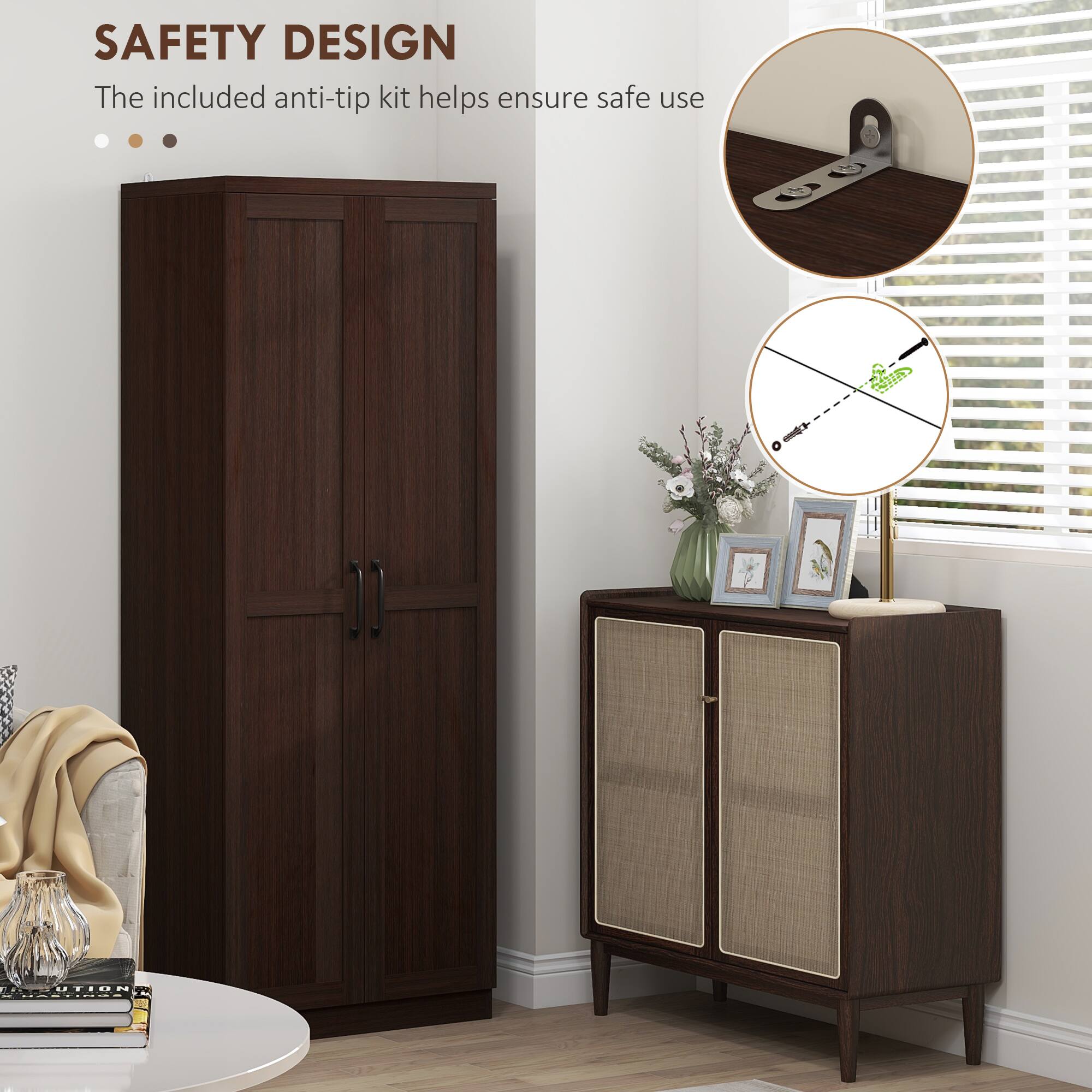 SAFETY DESIGN  
The included anti-tip kit helps ensure safe use