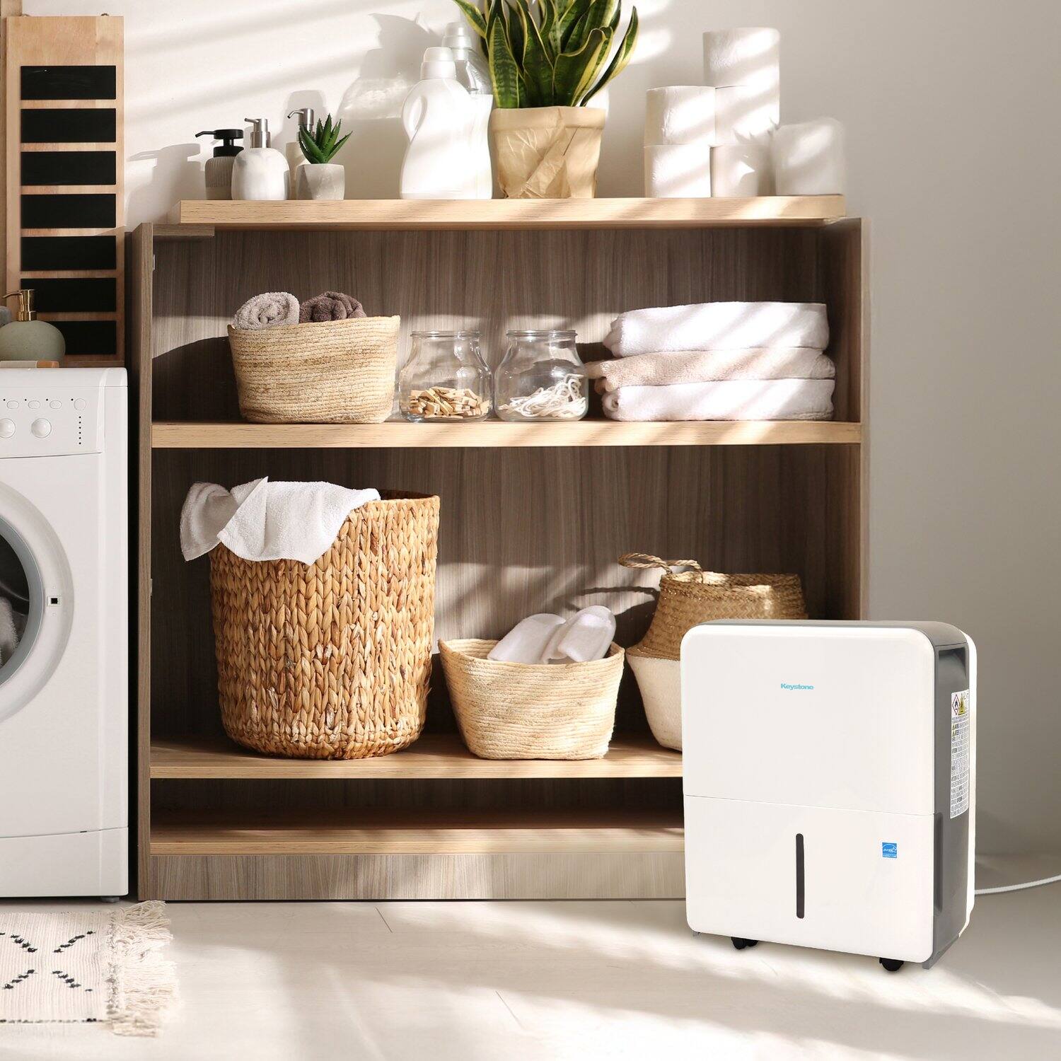 Alt View 26. Keystone - 50-Pint Dehumidifier with Built-In Pump - White.