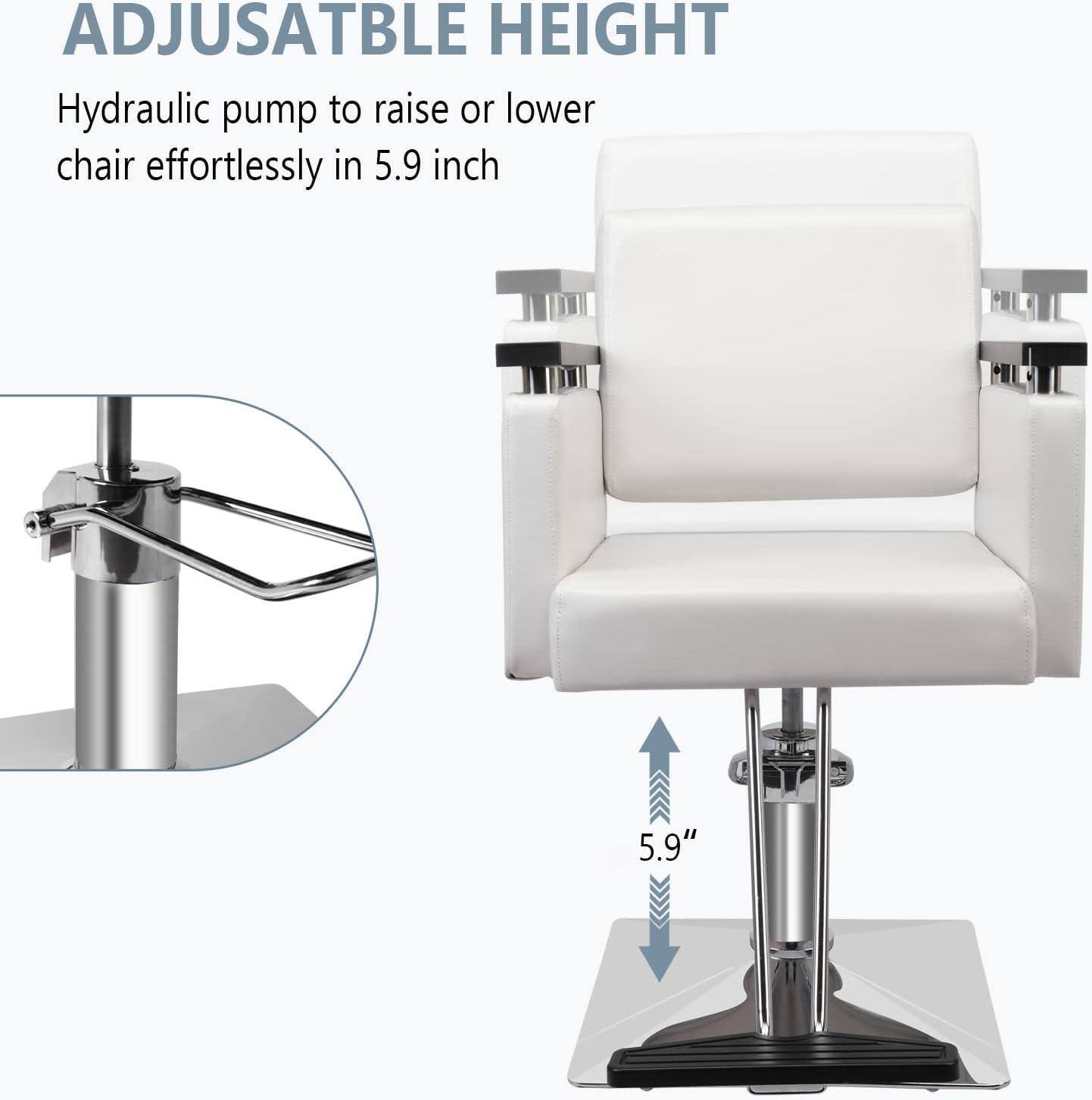 ADJUSTABLE HEIGHT

Hydraulic pump to raise or lower chair effortlessly in 5.9 inch