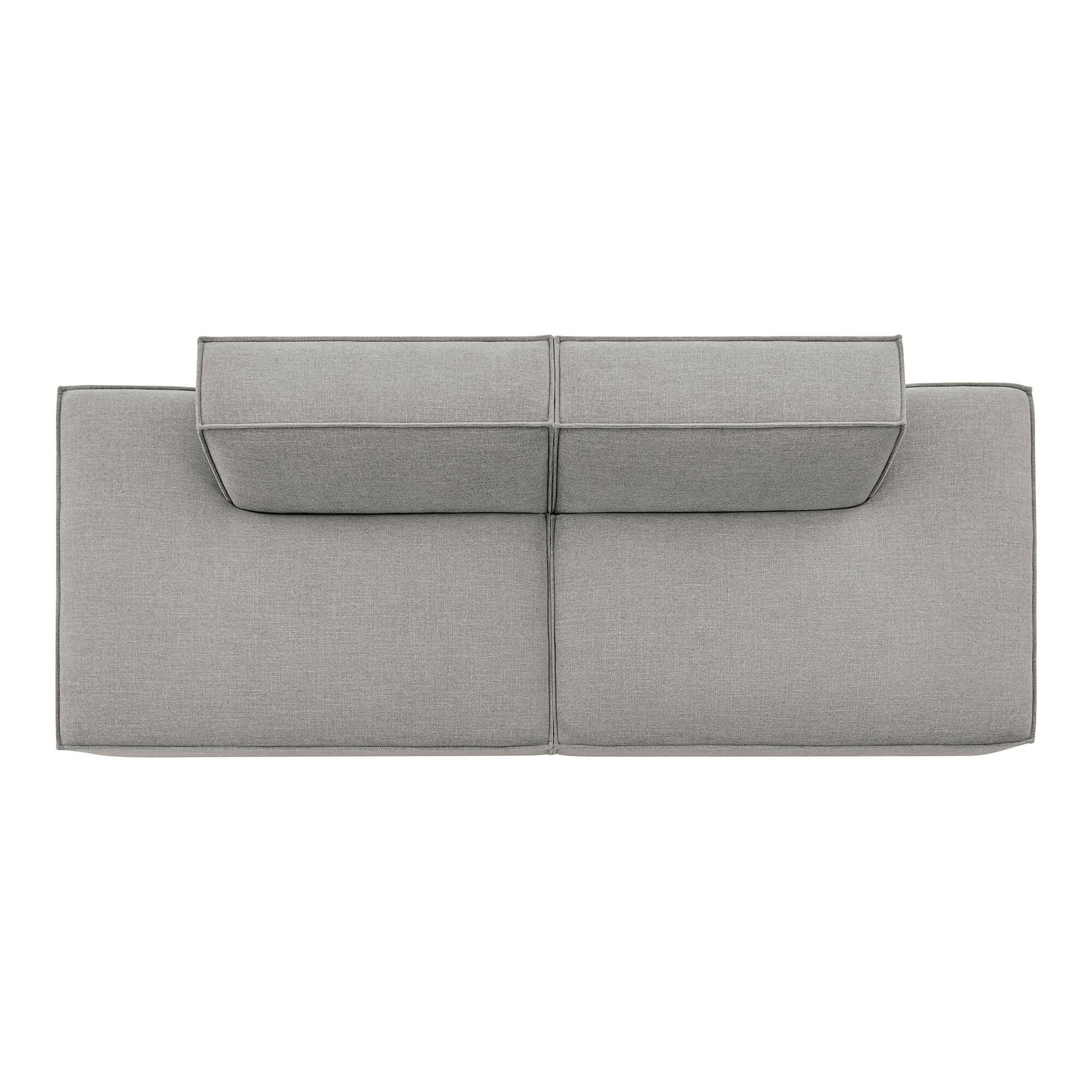 Alt View 6. Modway - Restore 2-Piece Performance Fabric Upholstered Modular Loveseat by Modway - Pewter.