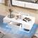 Alt View 15. Costway - LED Coffee Table with 2 Drawers 20-Color Dimmable LED Lights & Remote Control White - White.