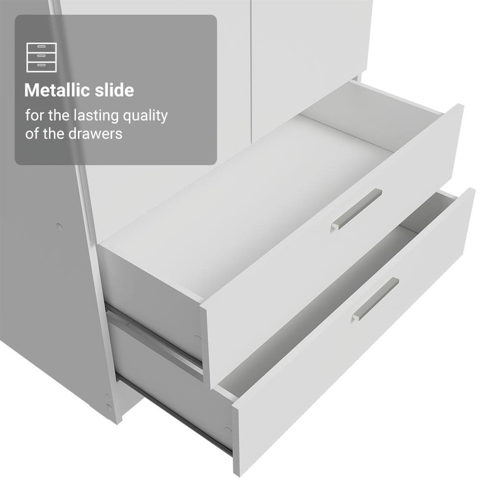 Metallic slide for the lasting quality of the drawers