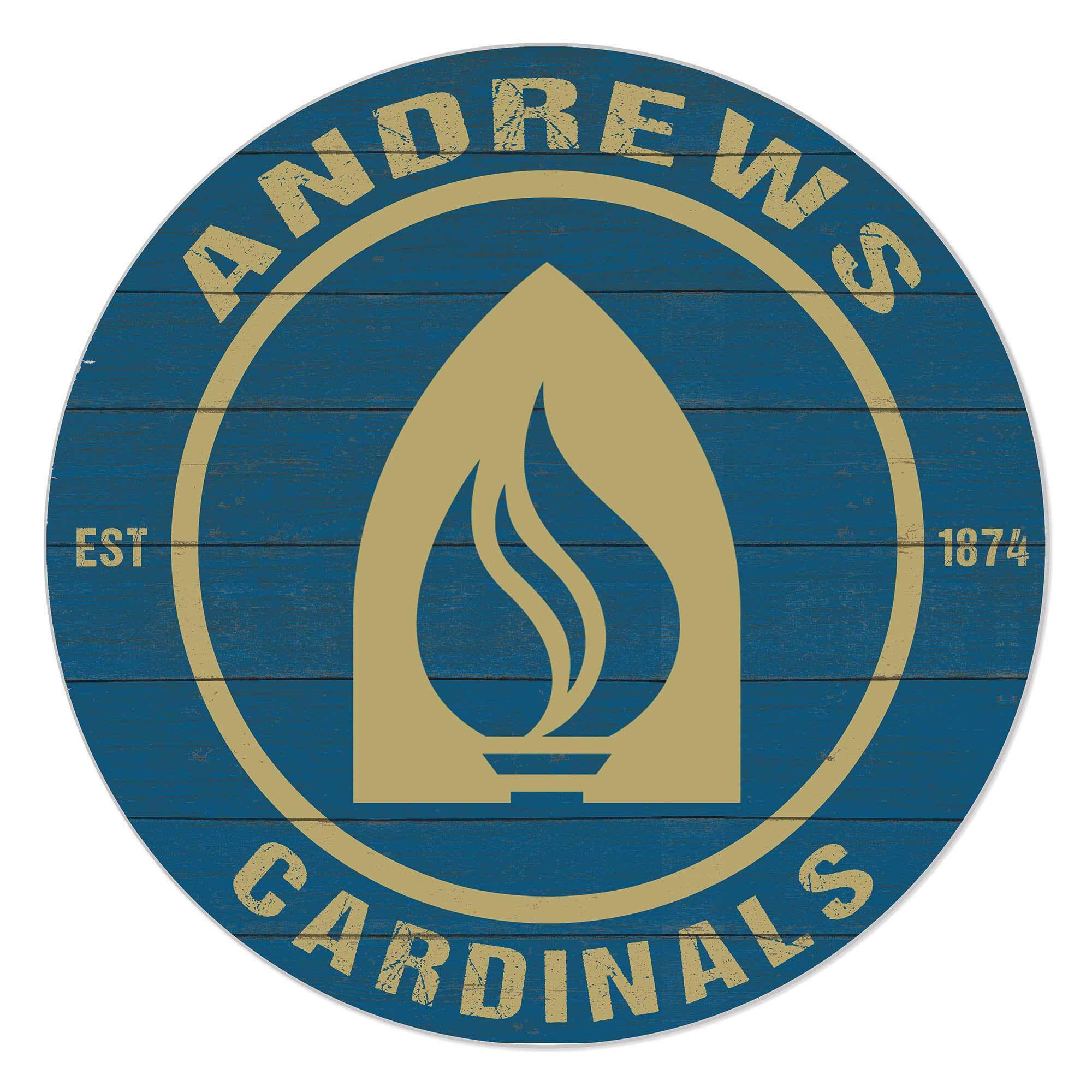Andrews University Cardinals 20'' x 20'' Indoor/Outdoor Team Color Circle Sign