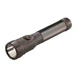 Streamlight - PolyStinger LED 485-Lumen Rechargeable Flashlight With 120-Volt AC/12-Volt DC Smart Charger and 2 Holders - Black