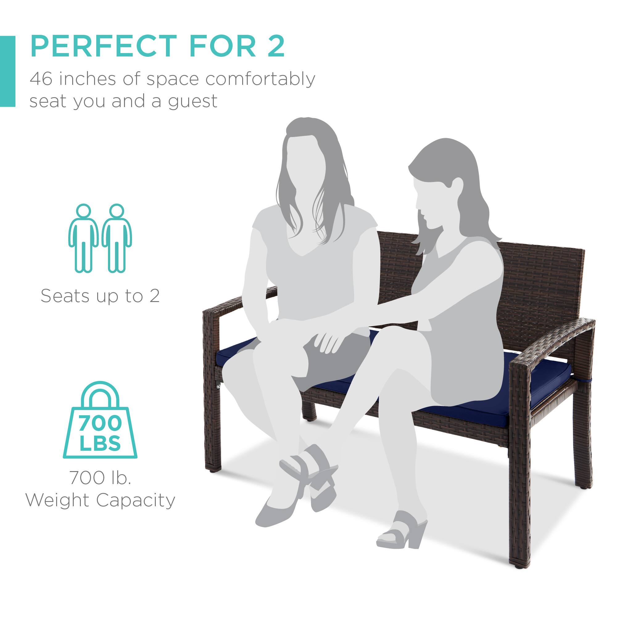 PERFECT FOR 2

46 inches of space comfortably seat you and a guest

Seats up to 2

700 LBS

700 lb. Weight Capacity
