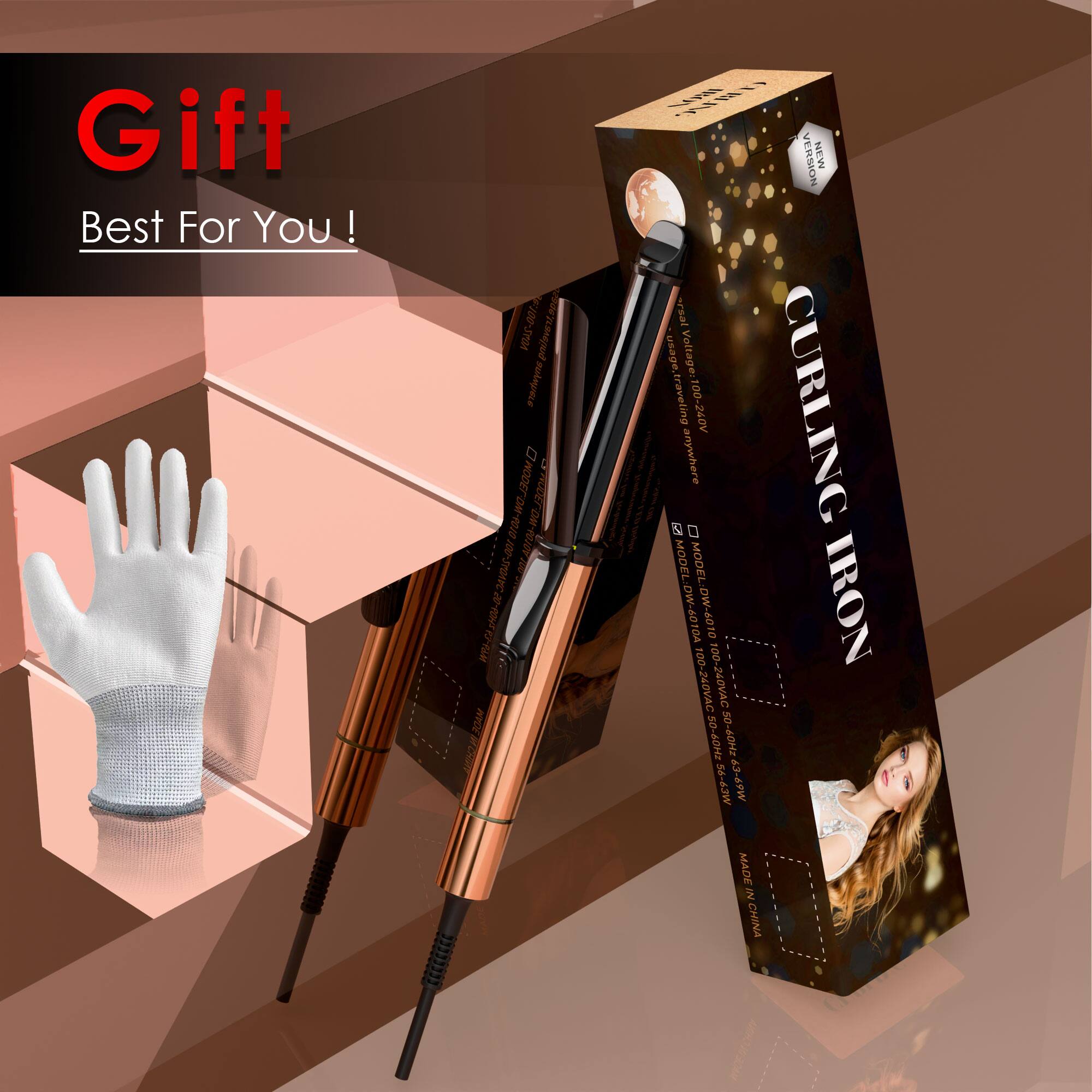 Gift  
Best For You!

CURLING IRON

MODEL: DK-401A  
VOLTAGE: 100-240VAC  
POWER: 63-49W  
MADE IN CHINA