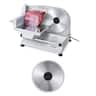VEVOR - Meat Slicer, 7.5" Electric Deli Slicer with 2 SUS420 Blades & 0-0.6" Adjustable Thickness, 200W Home Food-Slicer - Silver