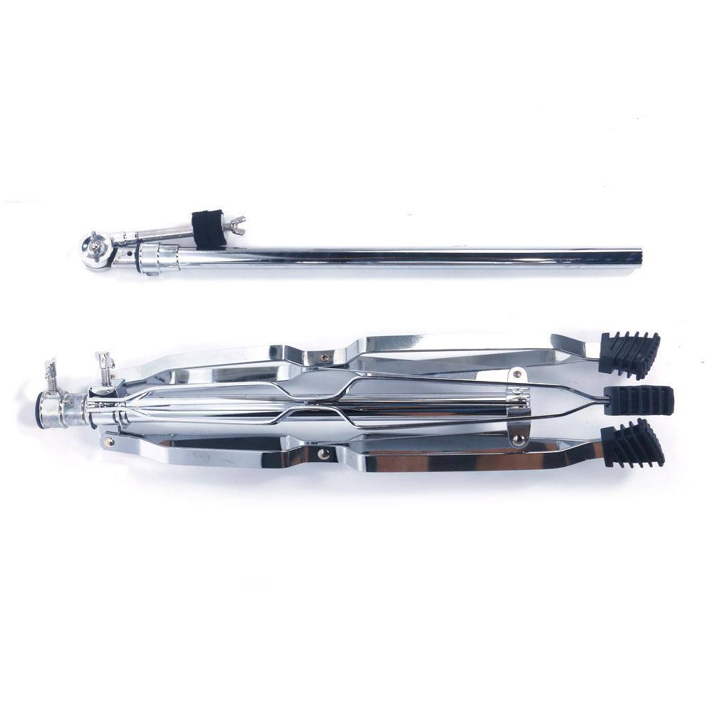 Alt View 1. Winado - Steel Straight Cymbal Stand Heavy Duty Chrome Double Braced Tripod.