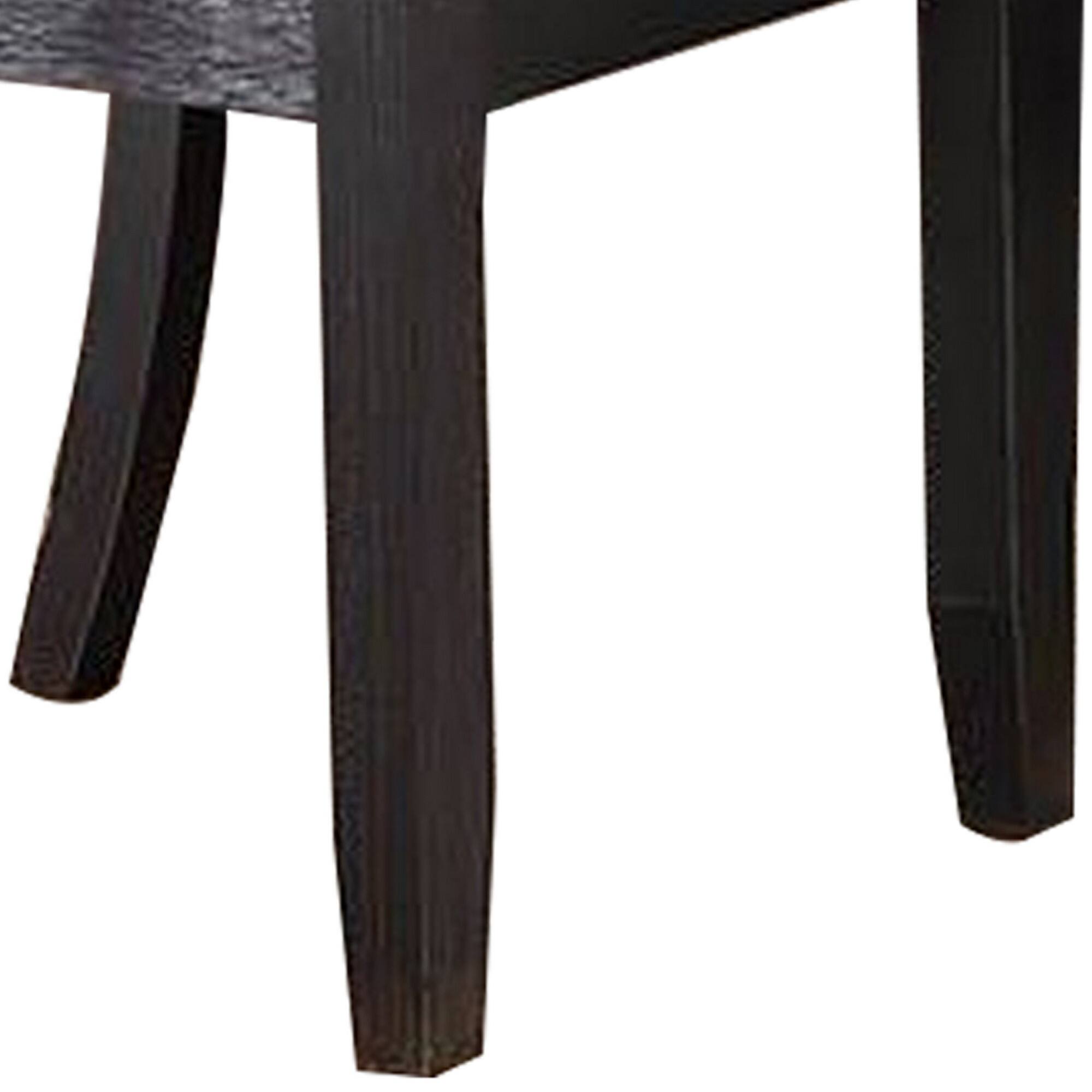 Alt View 3. Manhattan Lane - 23 Inch Wood Dining Chair, Set of 2, Slatted Back, Cushioned Seat - Gray, Black.