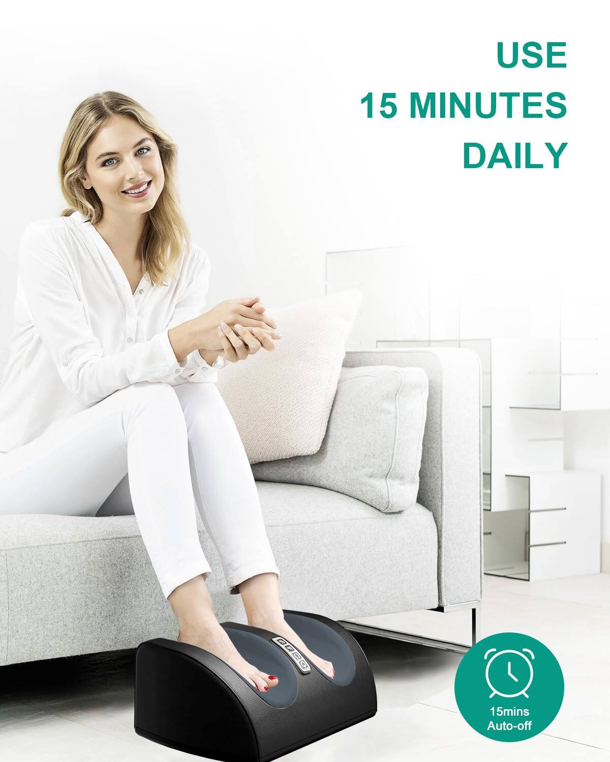 USE 15 MINUTES DAILY  
15mins Auto-off