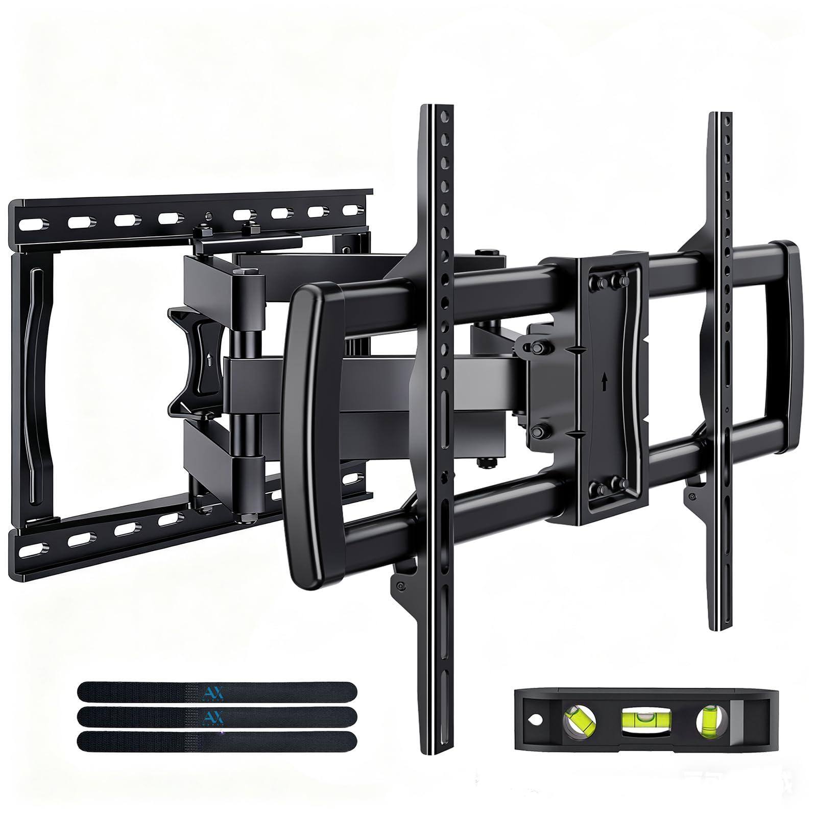 Earthley Blooms - Tv Wall Mount Bracket Full Motion Dual Articulating Arm With Swivel Tilt Max Vesa Fits 8 12 16 Studs Supports - 32″-85″TV Mount