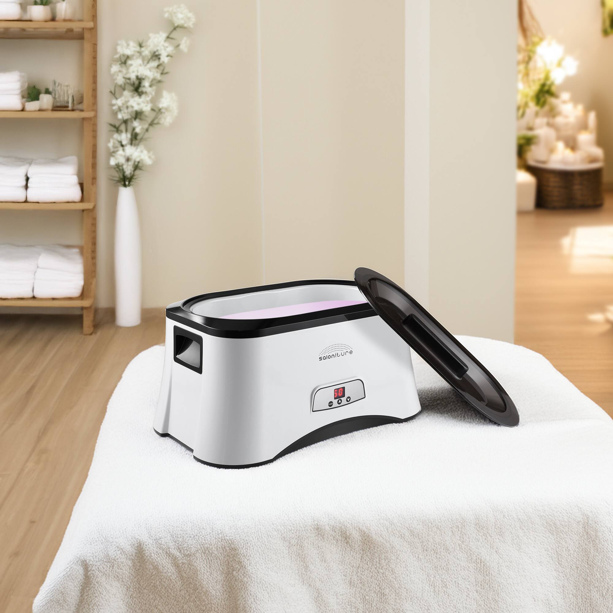 Alt View 6. Saloniture - Paraffin Bath Spa - Portable Electric Wax Warmer Machine - White.