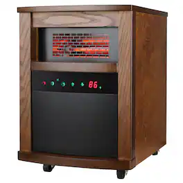 Comfort Glow - QEH1408 1500-Watt Max Infrared Cabinet Heater, Thermostat, Remote - Brown