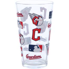 The Memory Company - Cleveland Guardians 16oz. Allover Print Pint Glass - Multicolor