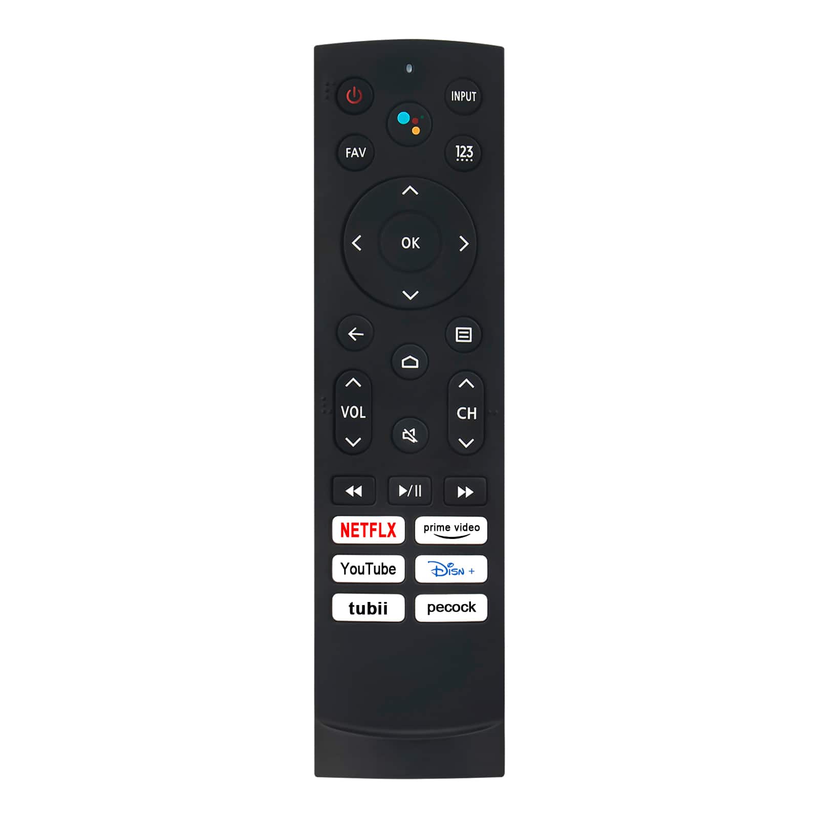 VINABTY - New ERF3A90 IR Replaced Remote Fits for Hisense Smart TV 43A68H 50A68H 55A68H 58A68H 65A68H 75A68H 55U7H 65U7H 75A6H - Black