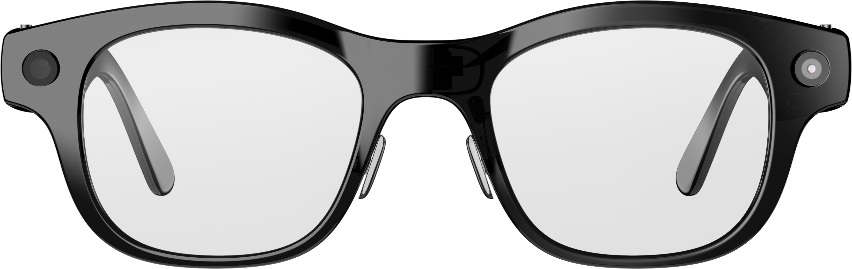 Alt View 1. HTC - VIVE Eagle™ AI Glasses – Square (Wayfarer), Clear Lens - Black.