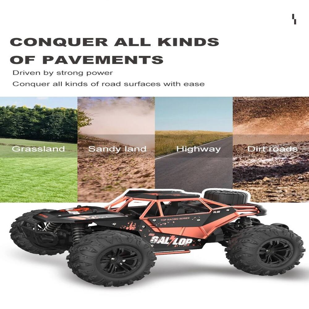 CONQUER ALL KINDS OF PAVEMENTS  
Driven by strong power  
Conquer all kinds of road surfaces with ease  

Grassland  
Sandy land  
Highway  
Dirt roads  

ALW RACING SERIES  
TOP - GAL LOP