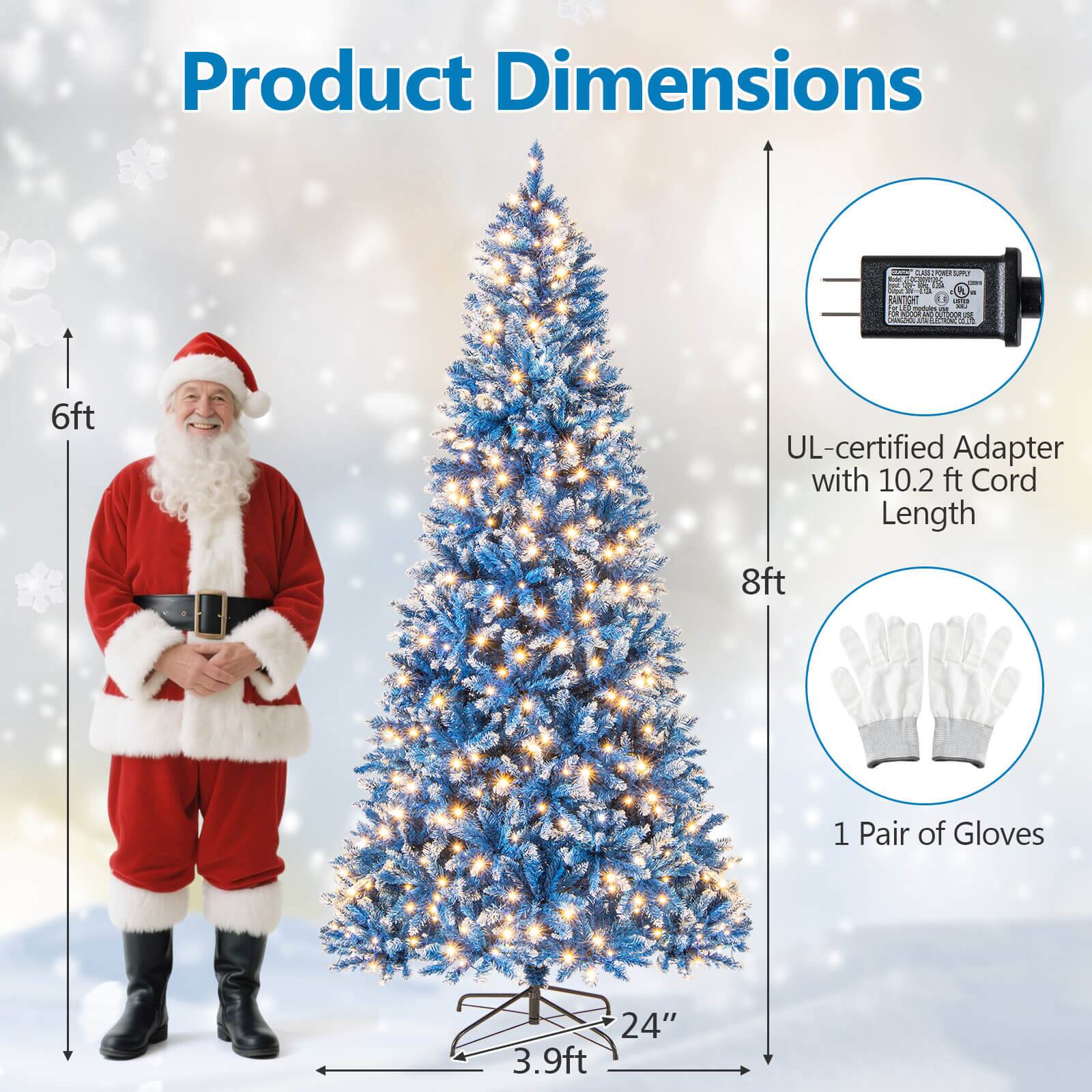 Product Dimensions

- 6ft
- 8ft
- 3.9ft
- 24"

UL-certified Adapter with 10.2 ft Cord Length

1 Pair of Gloves