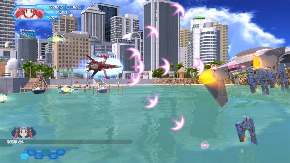 Sure, here is the corrected and grouped text from the image:

**Top Left:**
- SCURE
- 000Z
- 7 1 3300

**Top Center:**
- BURST X00
- X03

**Top Right:**
- Etr
- CCEANECIEL
- HCIEL
- A Sagres

**Bottom Left:**
- 急速接近中 (Japanese for "Approaching Rapidly")

**Bottom Center:**
- L S D M

**Bottom Right:**
- (No text)