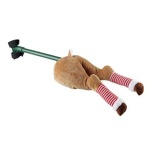 Alt View 2. Mr. Christmas - Mr. Christmas Animated Kicking Reindeer Legs Tree Decoration - Brown.
