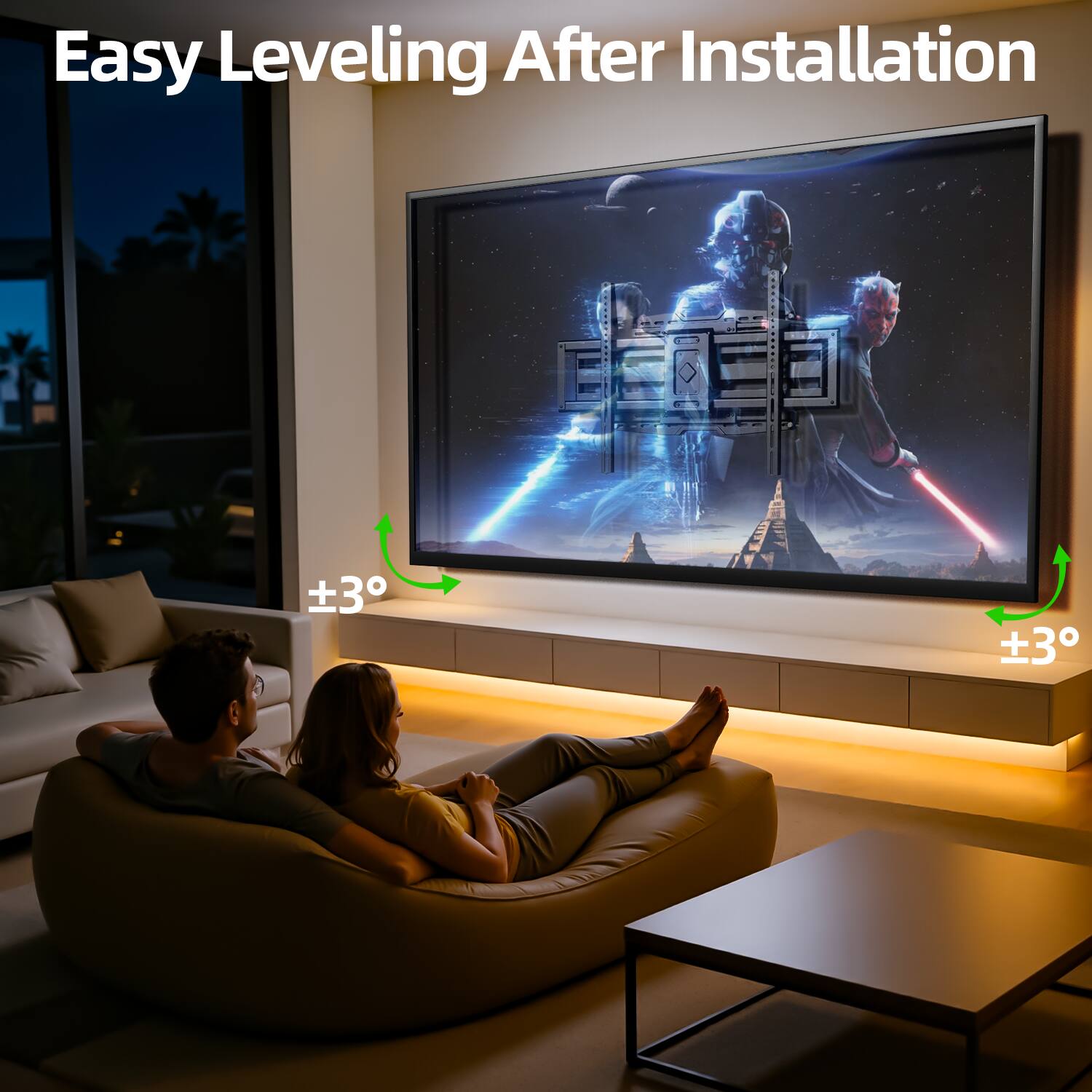 Easy Leveling After Installation  
±3°  
±3°