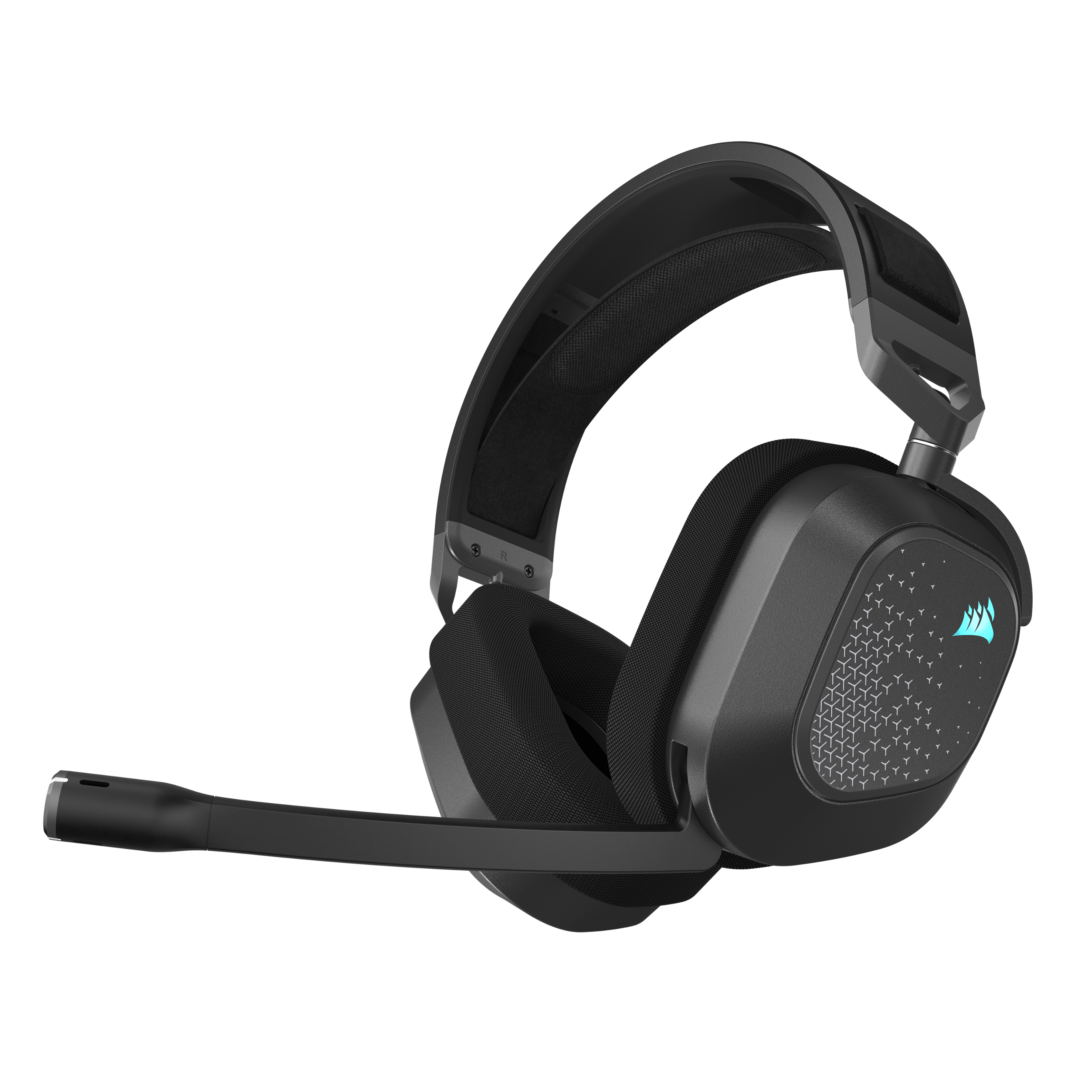 Alt View 6. CORSAIR - HS80 v2 Max Wireless Gaming Headset with 2.4GHz + Bluetooth Simultaneous for PC, PS5, PS4, Switch, Mobile - Steel Gray.