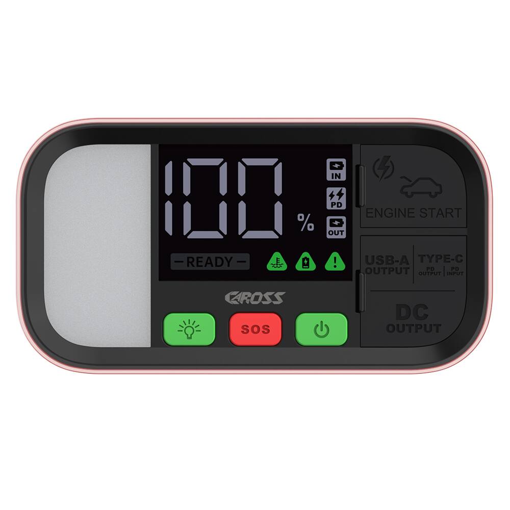 100% READY IN PD OUT ENGINE START USB-A TYPE-C OUTPUT PD INPUT CAROSS SoS DC OUTPUT