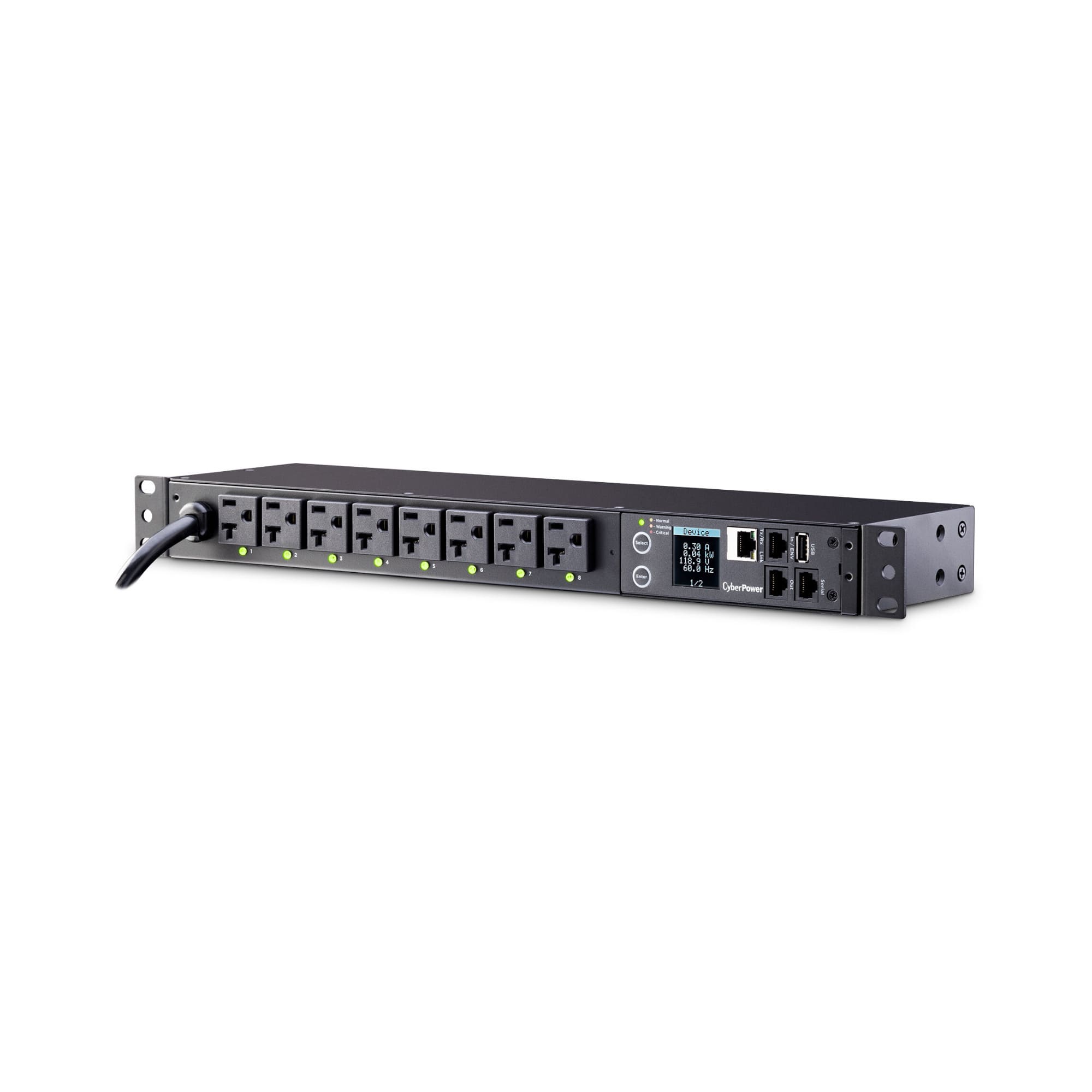 CyberPower - PDU41002 20A 8-Outlet 1U Switched Power Distribution Unit - Black price history on PriceWatchPro