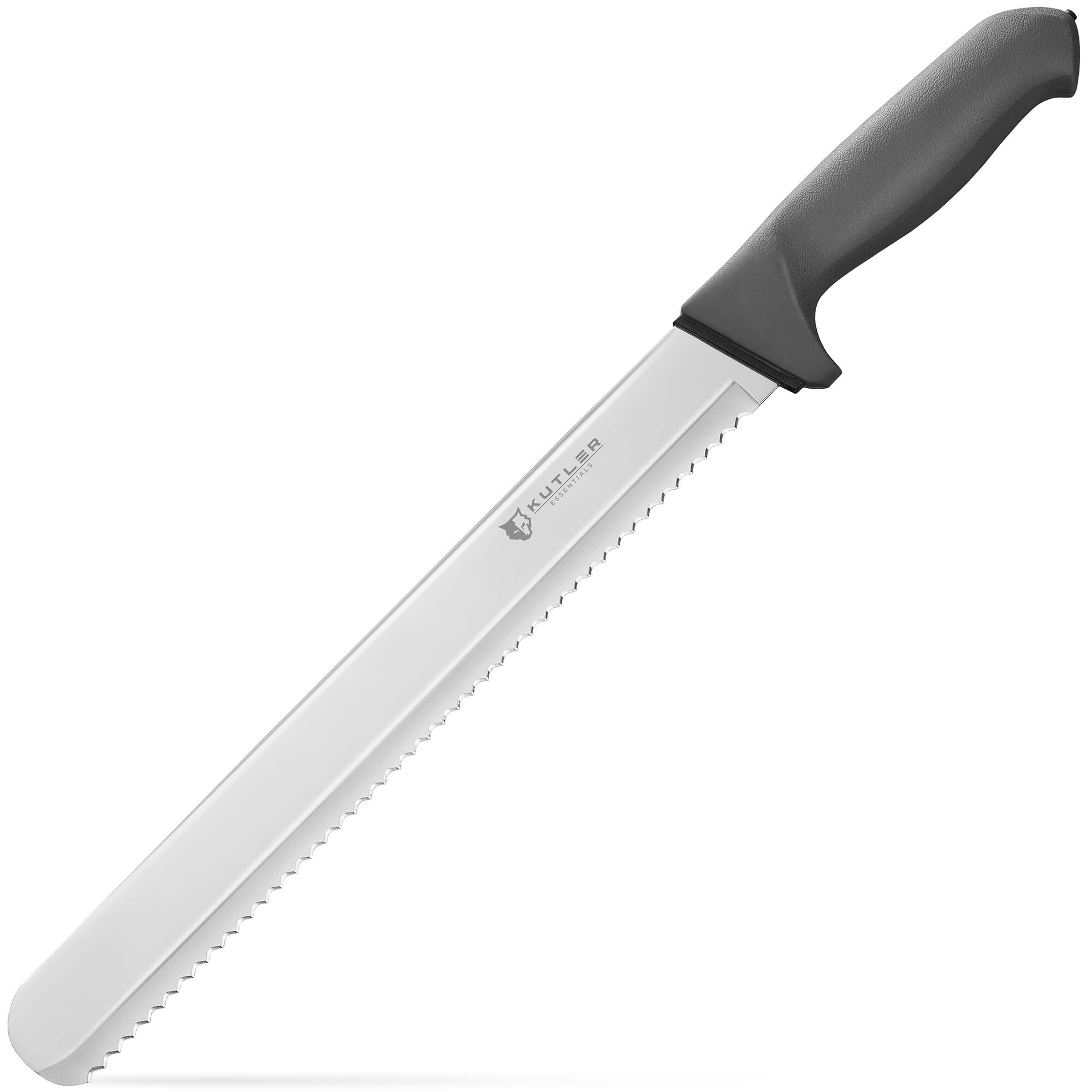 Alt View 2. KUTLER - Stainless Steel Bread Knife and Cake Slicer with Serrated Edge - Black.