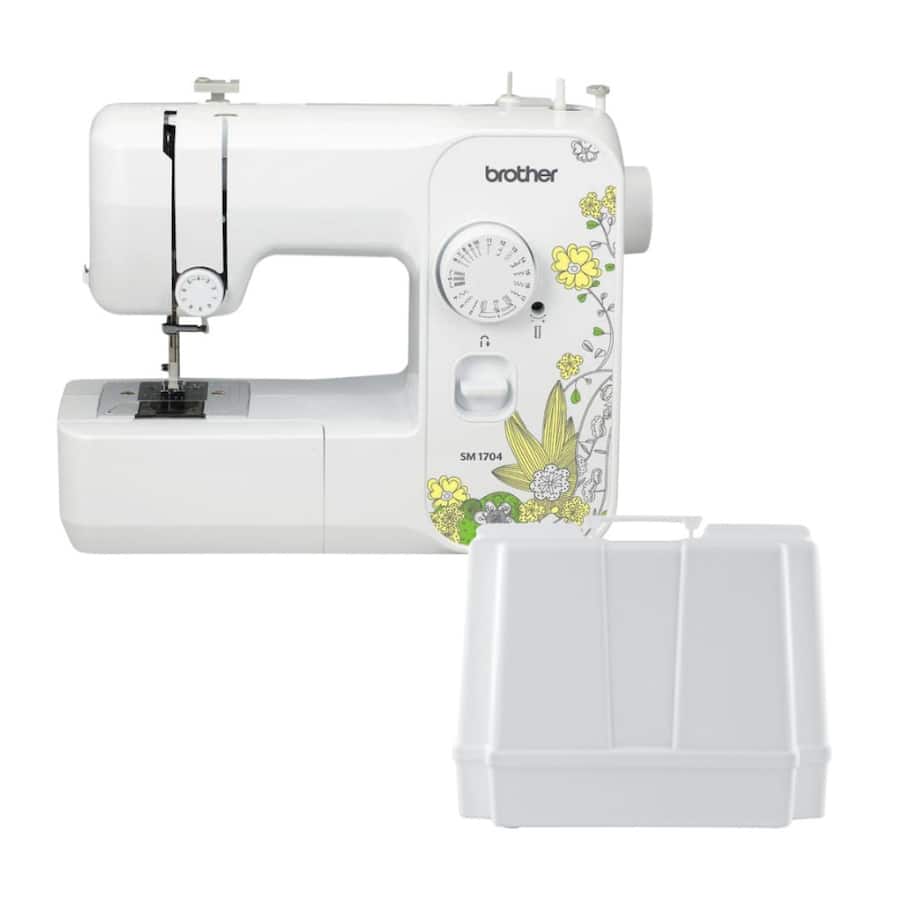 Brother 17 Stitch Free Arm Sewing Machine Bundle with Hard