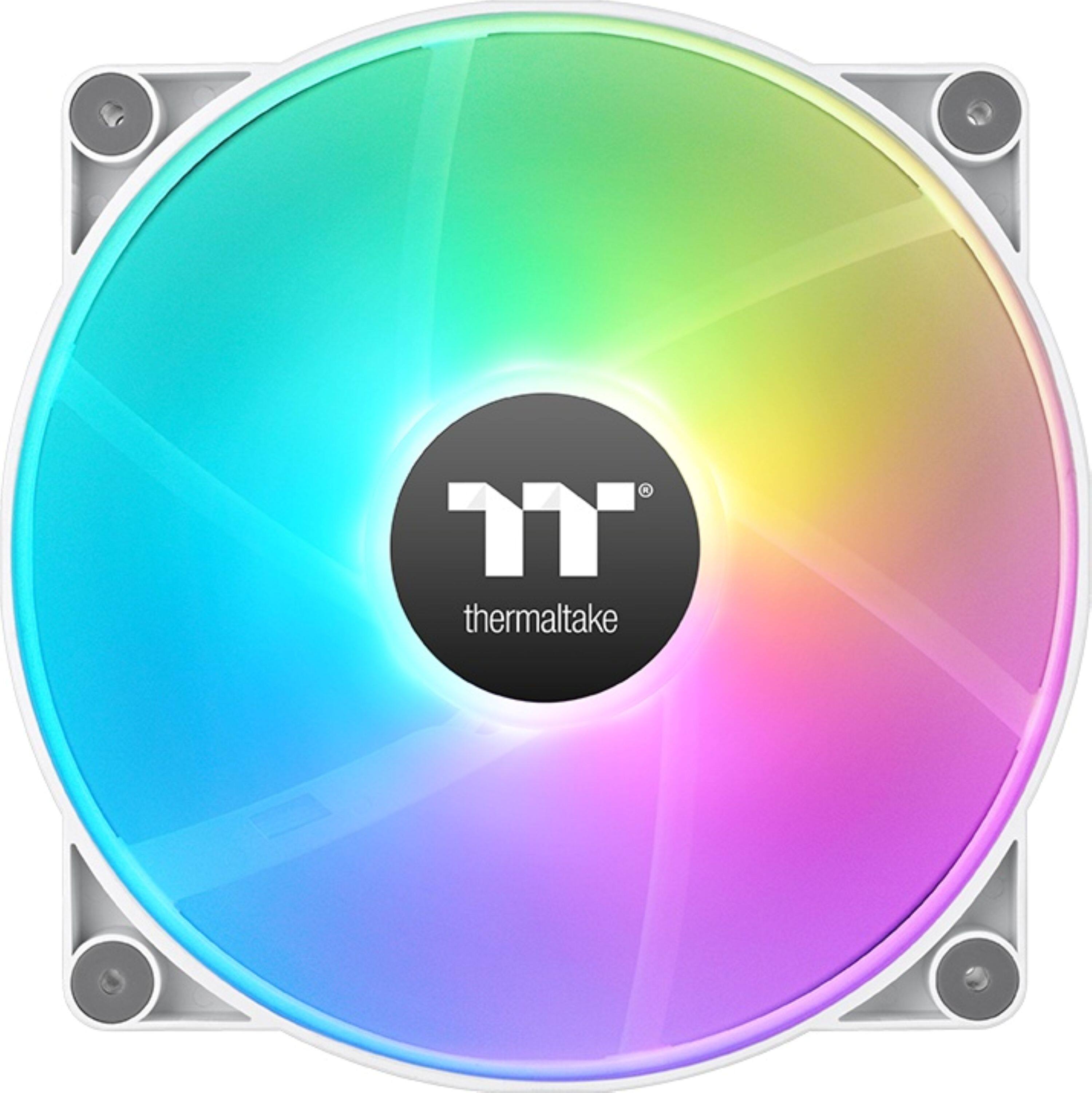 Angle. Thermaltake - CT200 ARGB PWM 200mm Computer Case Fan with Hydraulic Bearing (Single Pack) - White.