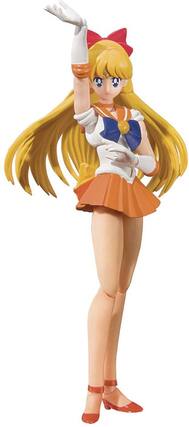 Front. Bandai - Tamashii Nations - Pretty Guardian Sailor Moon - S.H. Figuarts - Sailor Venus (Animation Color - COLLECTIBLES - Multicolor.