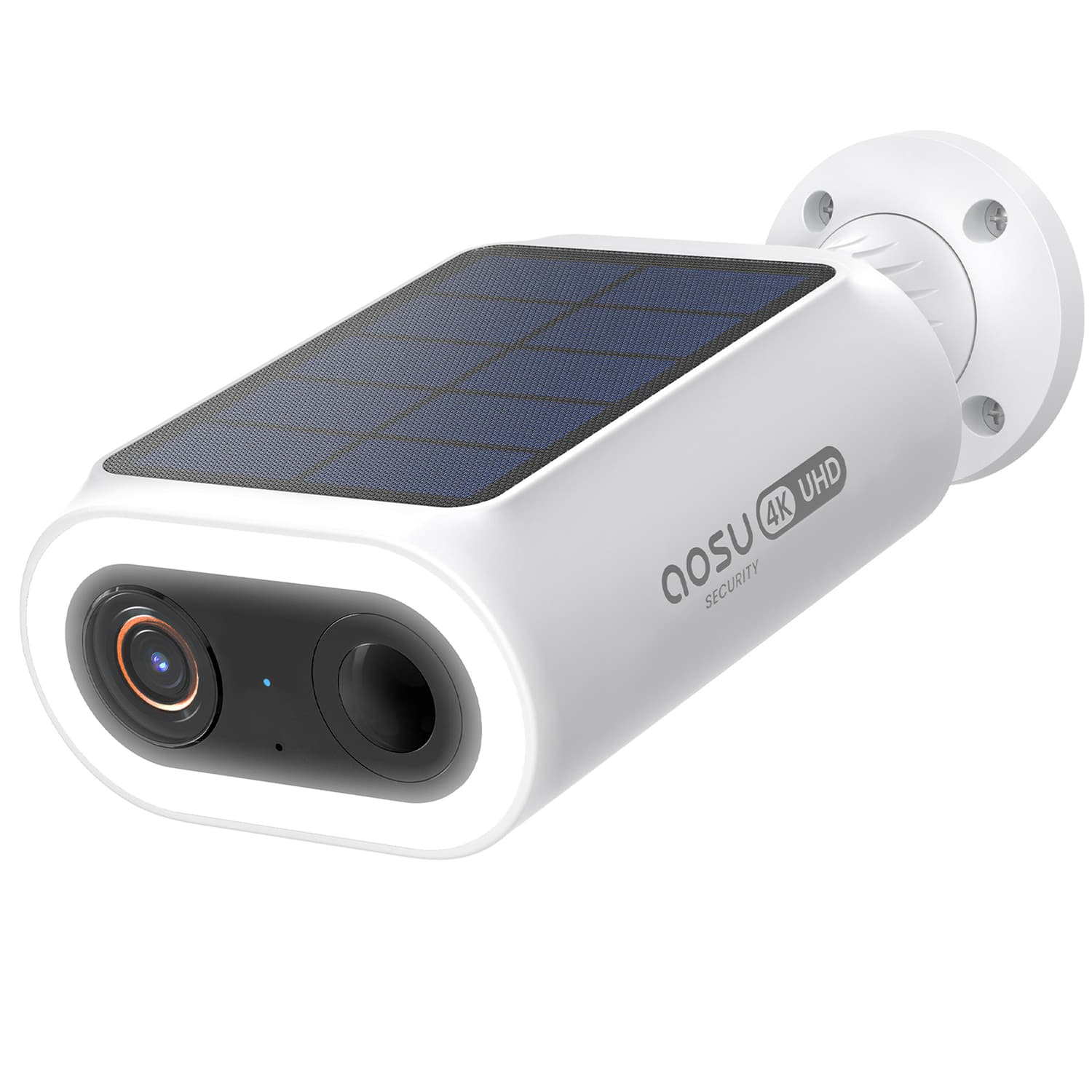 AOSU - C8S2CA11 4K UHD 8.0-MP Wi-Fi Outdoor AI-Smart SolarCam P1 Max Security Camera - White