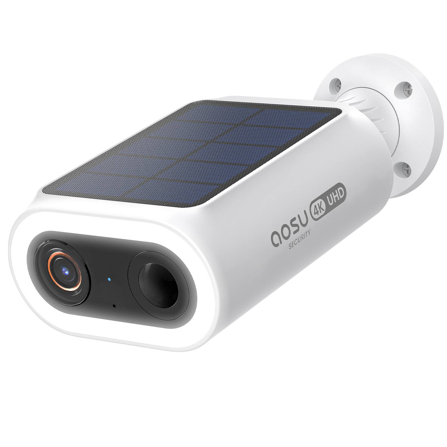 AOSU - C8S2CA11 4K UHD 8.0-MP Wi-Fi Outdoor AI-Smart SolarCam P1 Max Security Camera - White