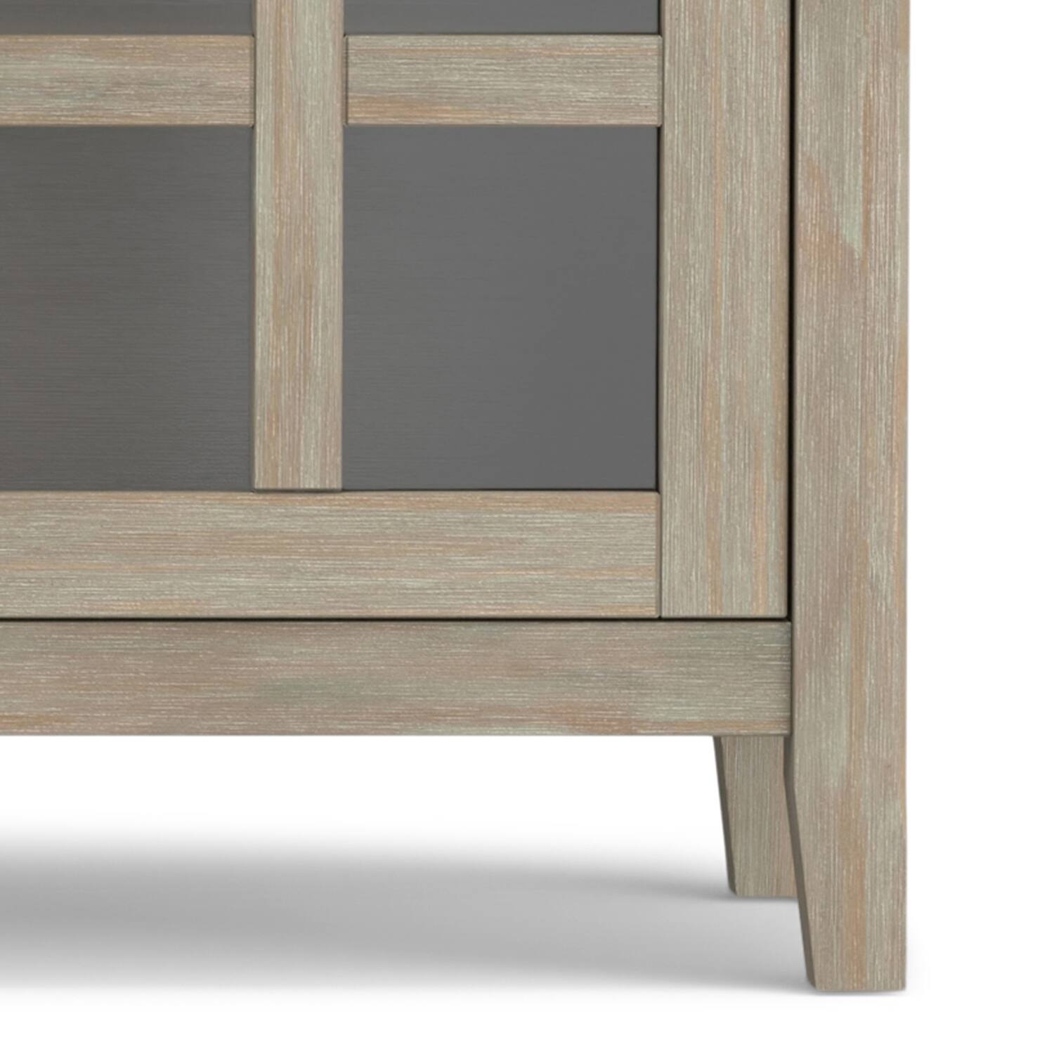 Alt View 5. Simpli Home - Acadian SOLID WOOD 60 inch Wide Transitional TV Media Stand in Distressed Grey For TVs up to 65 inches - Distressed Grey.