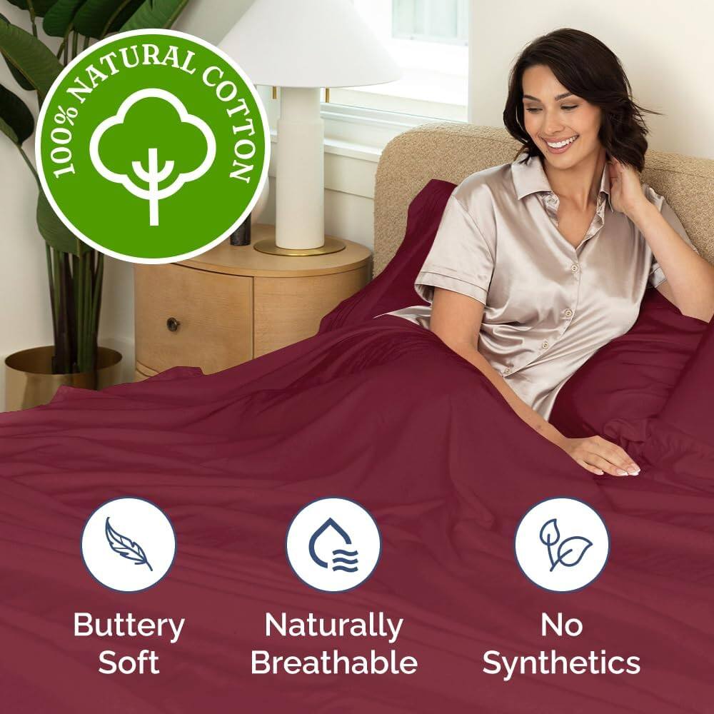 100% Natural Cotton

- Buttery Soft
- Naturally Breathable
- No Synthetics