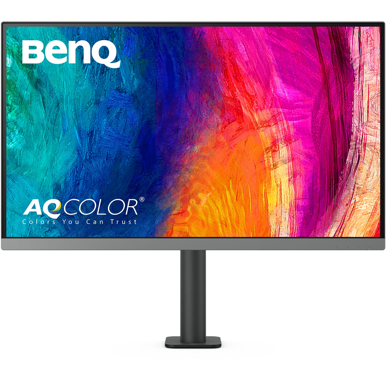 BenQ - AQCOLOR PD2706UA Designer 27" IPS LED 4K UHD Monitor with DisplayHDR 400 and Ergo Stand (USB Type-C,HDMI,DP) - Gray - Front_Zoom