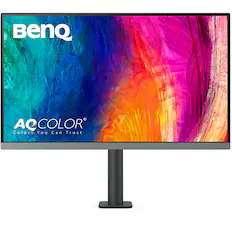 Front. BenQ - AQCOLOR PD2706UA Designer 27" IPS LED 4K UHD Monitor with DisplayHDR 400 and Ergo Stand (USB Type-C,HDMI,DP) - Gray.