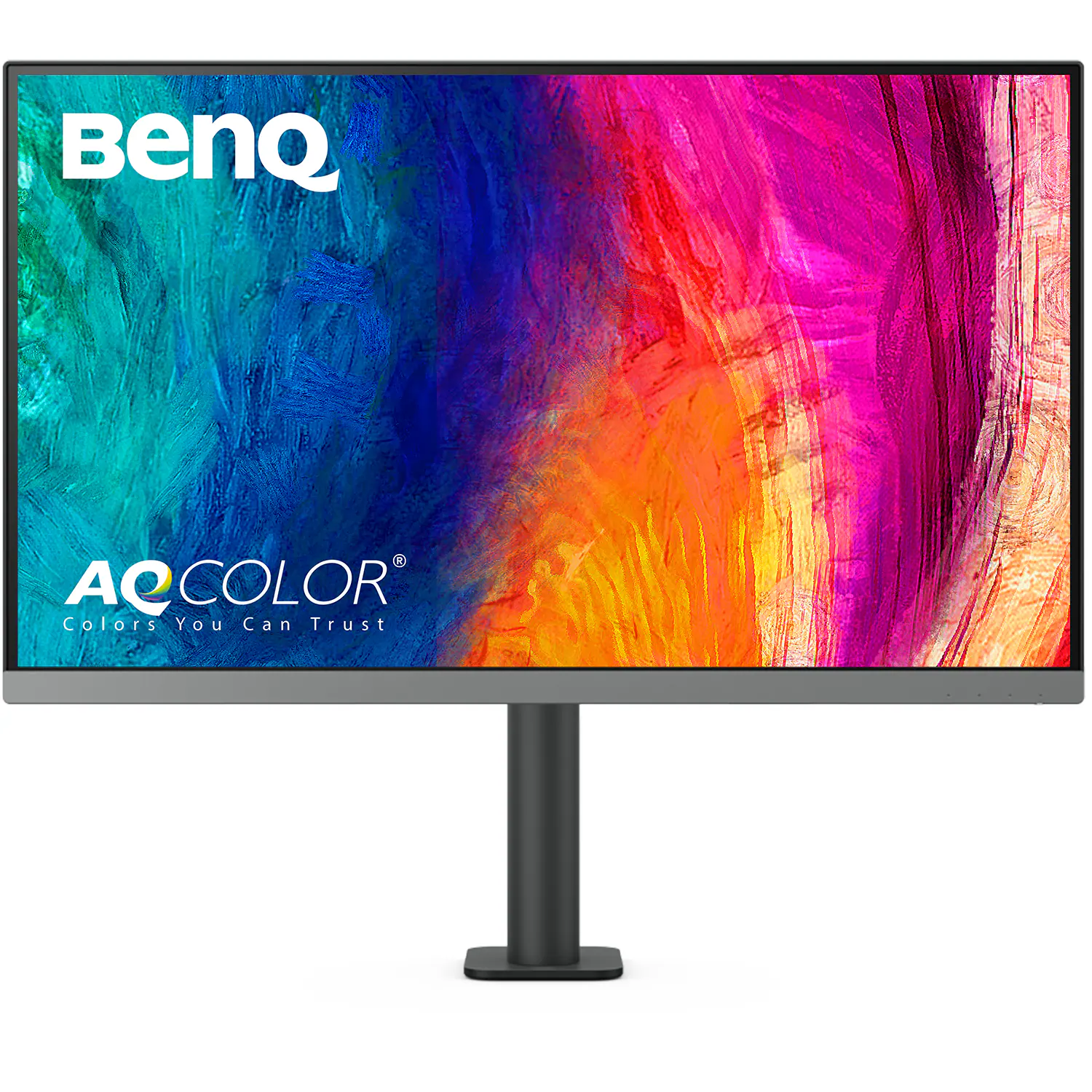 Front. BenQ - AQCOLOR PD2706UA Designer 27" IPS LED 4K UHD Monitor with DisplayHDR 400 and Ergo Stand (USB Type-C,HDMI,DP) - Gray.