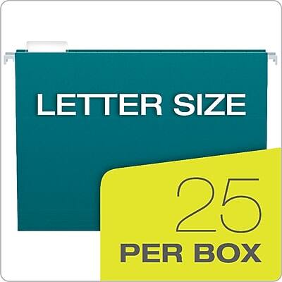 Pendaflex Recycled Hanging File Folders, 1/5 Tab, Letter Size, 25/Box ...
