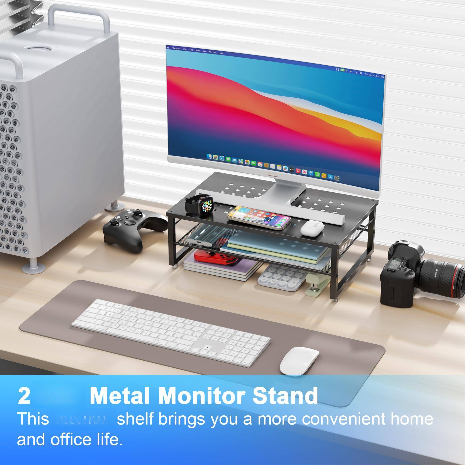 2 Metal Monitor Stand  
This shelf brings you a more convenient home and office life.
