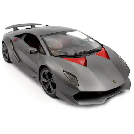 Front. JuzToys - Remote Control Car for Boys 4-7, Lamborghini Toy Car for Kids, 1:14 RC Car Sport Car for Boy Birthday Gift (Gray) - Gray.