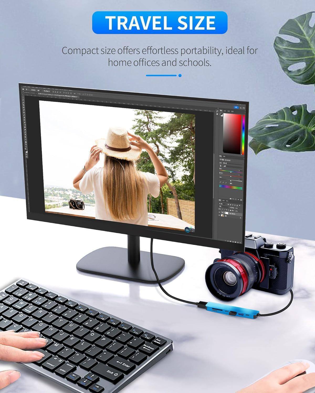 TRAVEL SIZE  
Compact size offers effortless portability, ideal for home offices and schools.