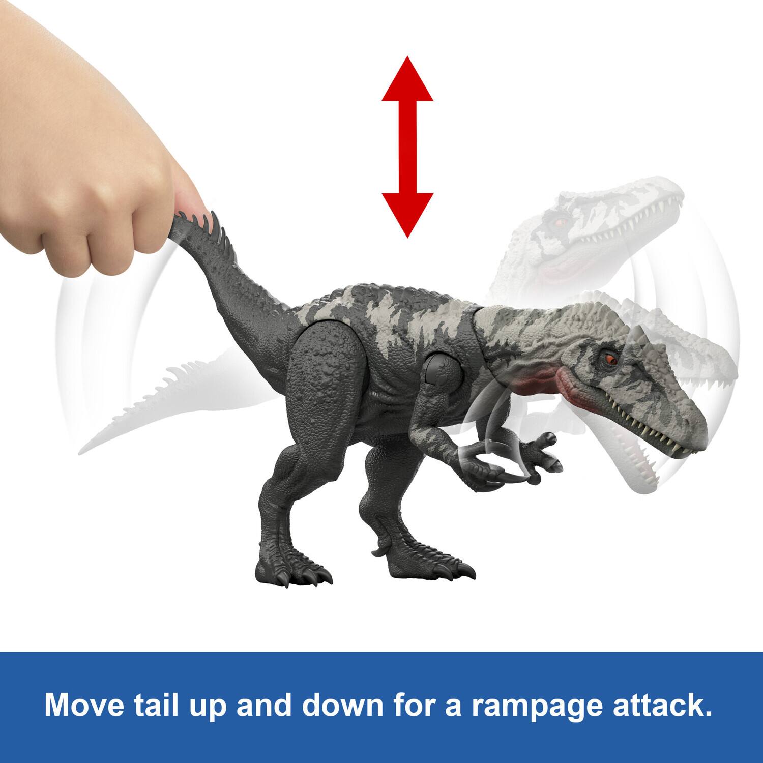 Move tail up and down for a rampage attack.