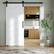 Front. Bestier - Sliding Barn Door with Wood Paneling and Installation Hardware Kit PVC-Surfaced Closet Door - Marble White.