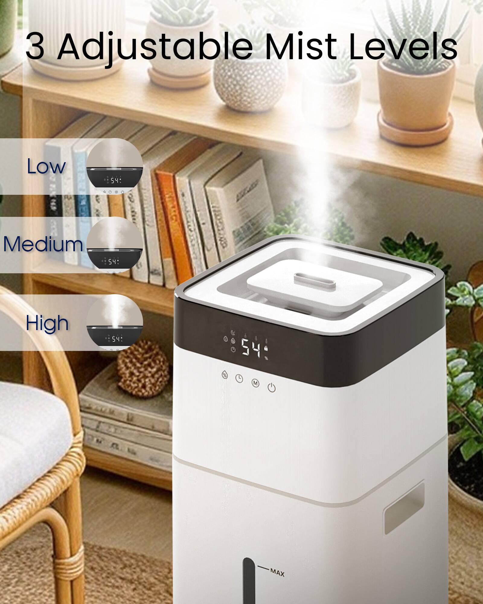 TMWINGS 4.2Gal/16L Humidifier for Large Room, 1500 sq ft. 100H Max ...