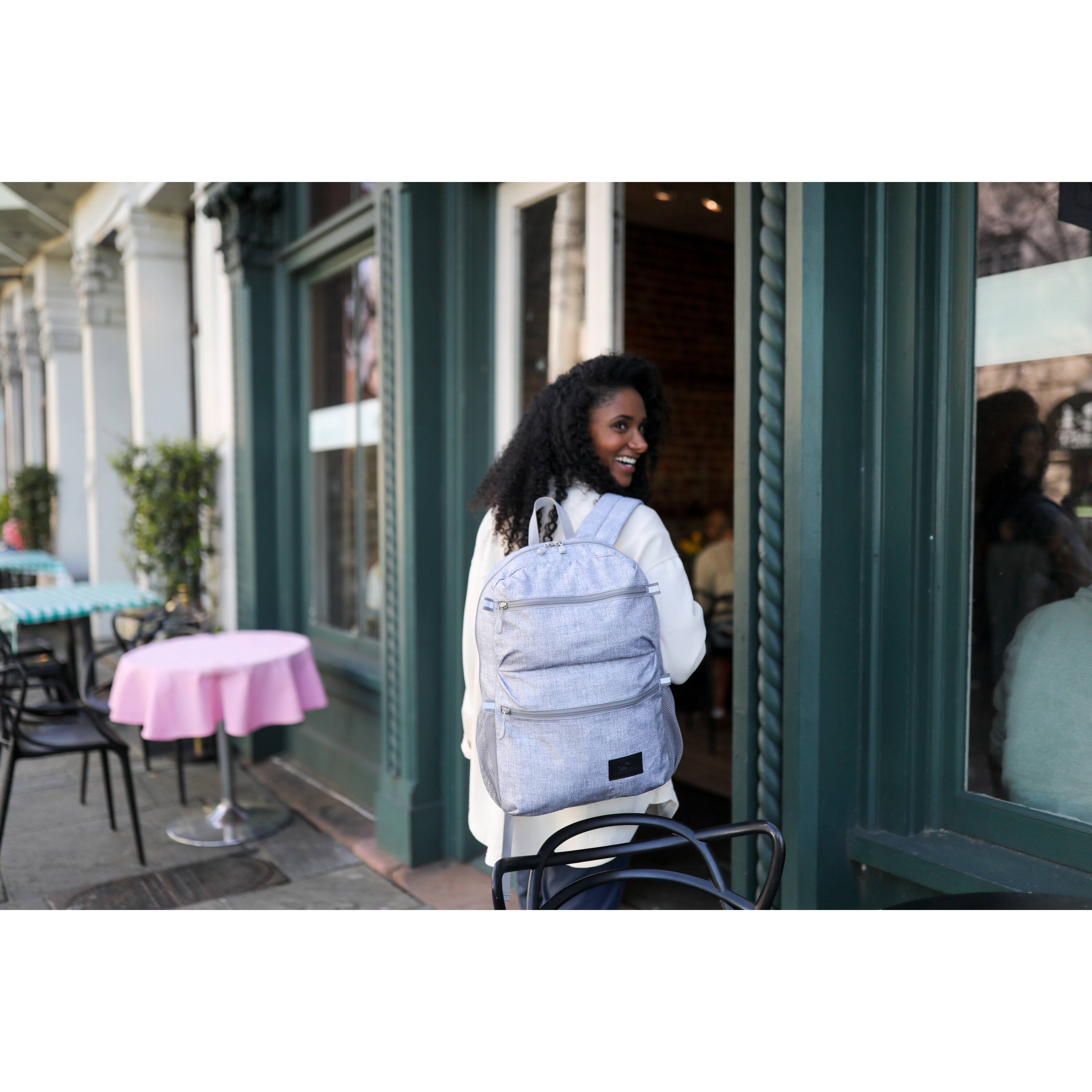 Alt View 4. High Sierra - BTS 2020 Everclass Backpack - Silver Heather.